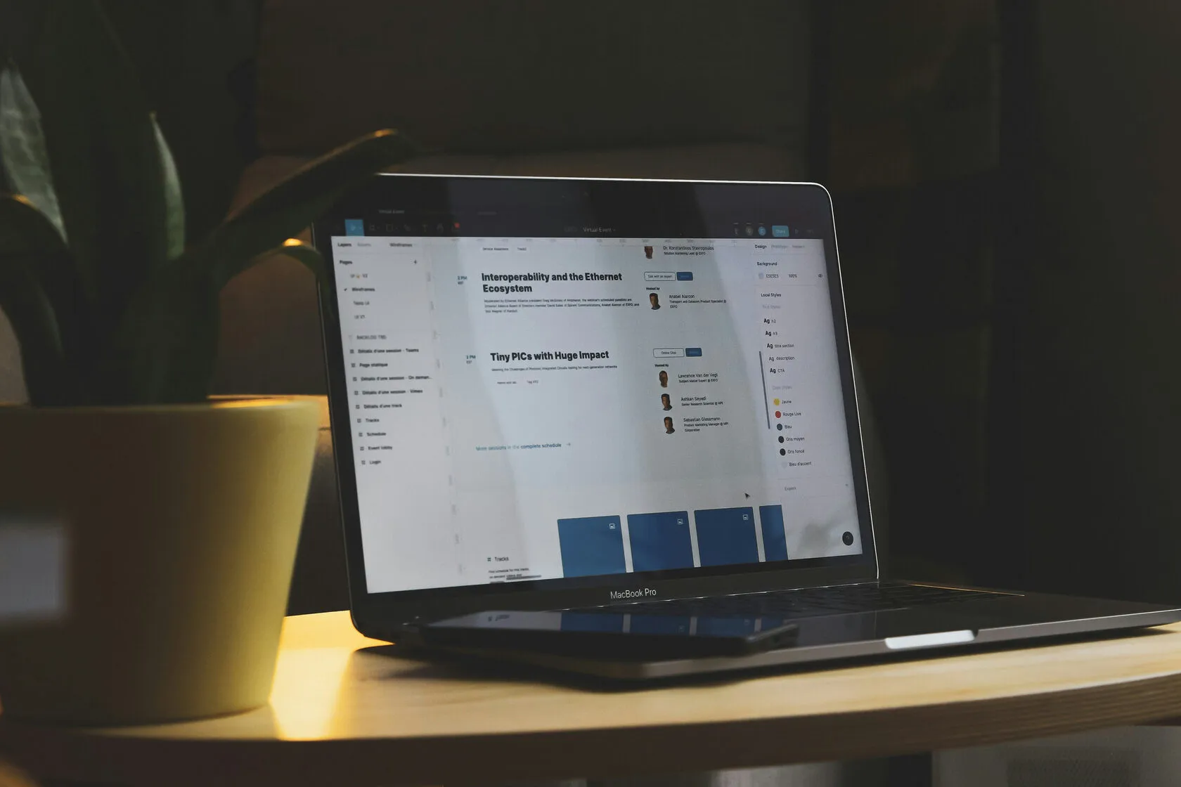 Laptop and workspace