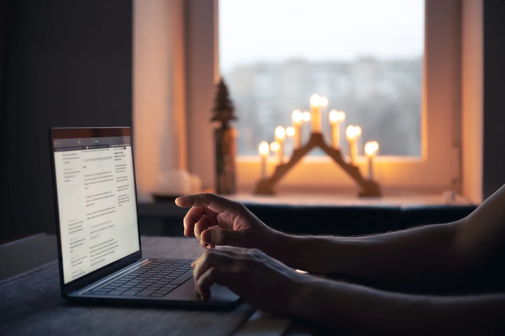 Laptop and workspace