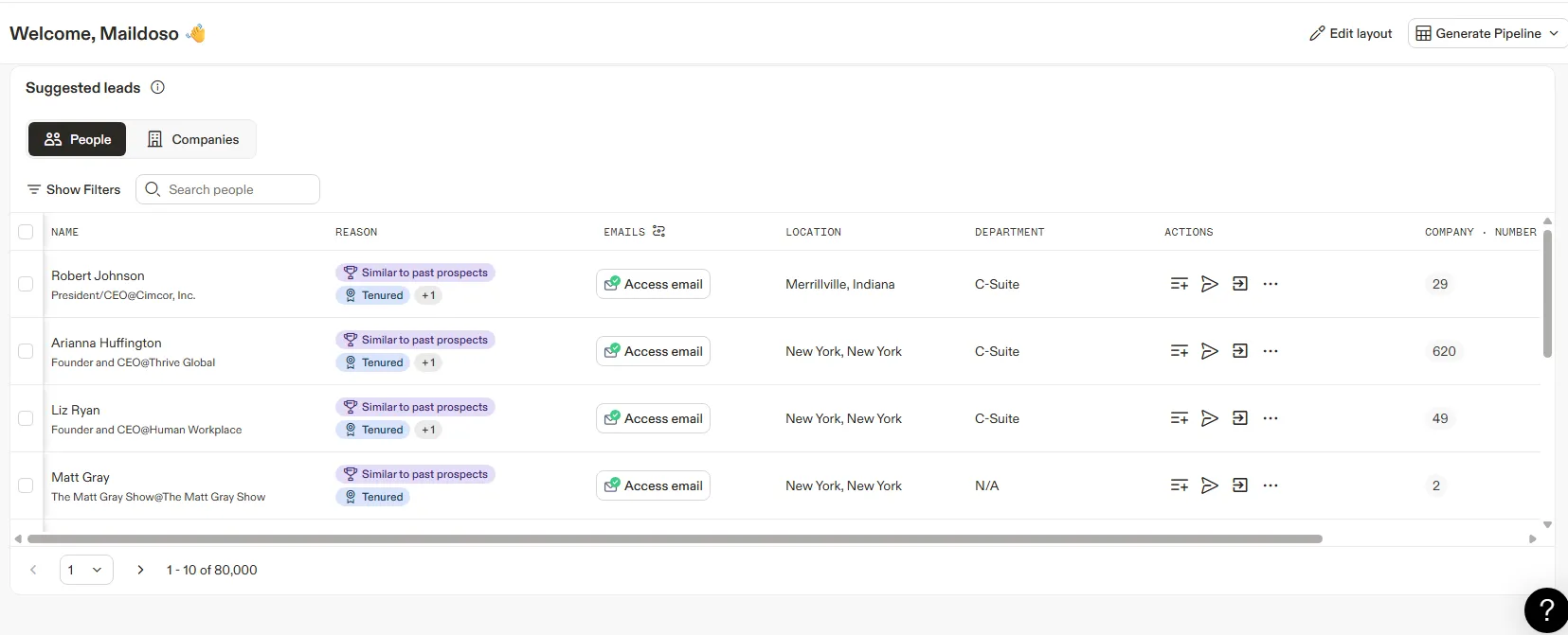 Apollo dashboard