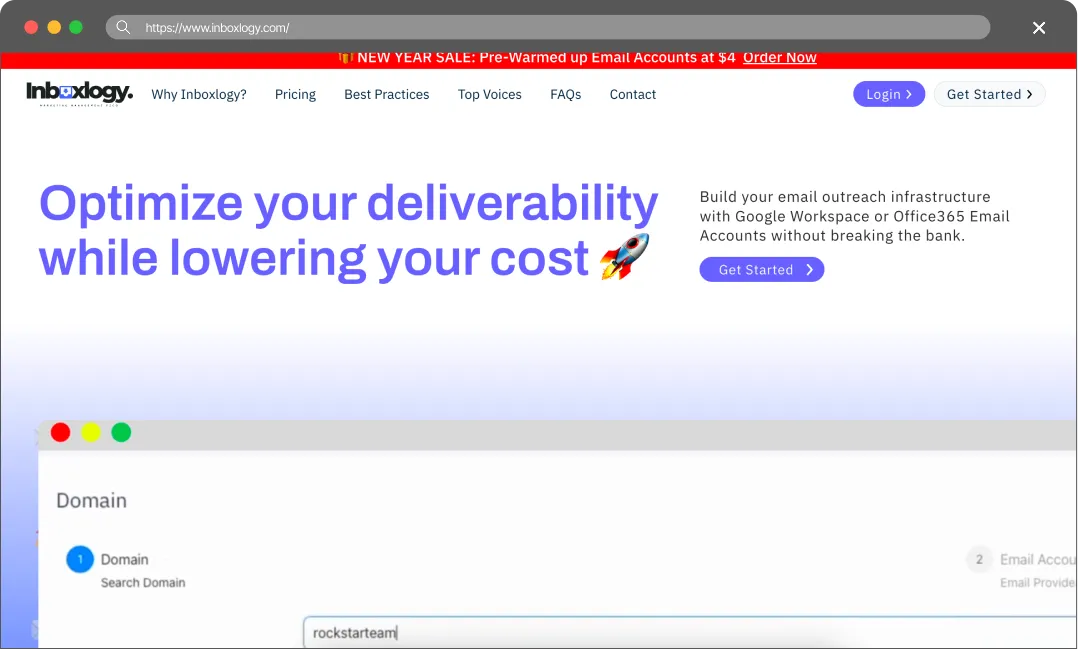 Inboxlogy main page screenshot