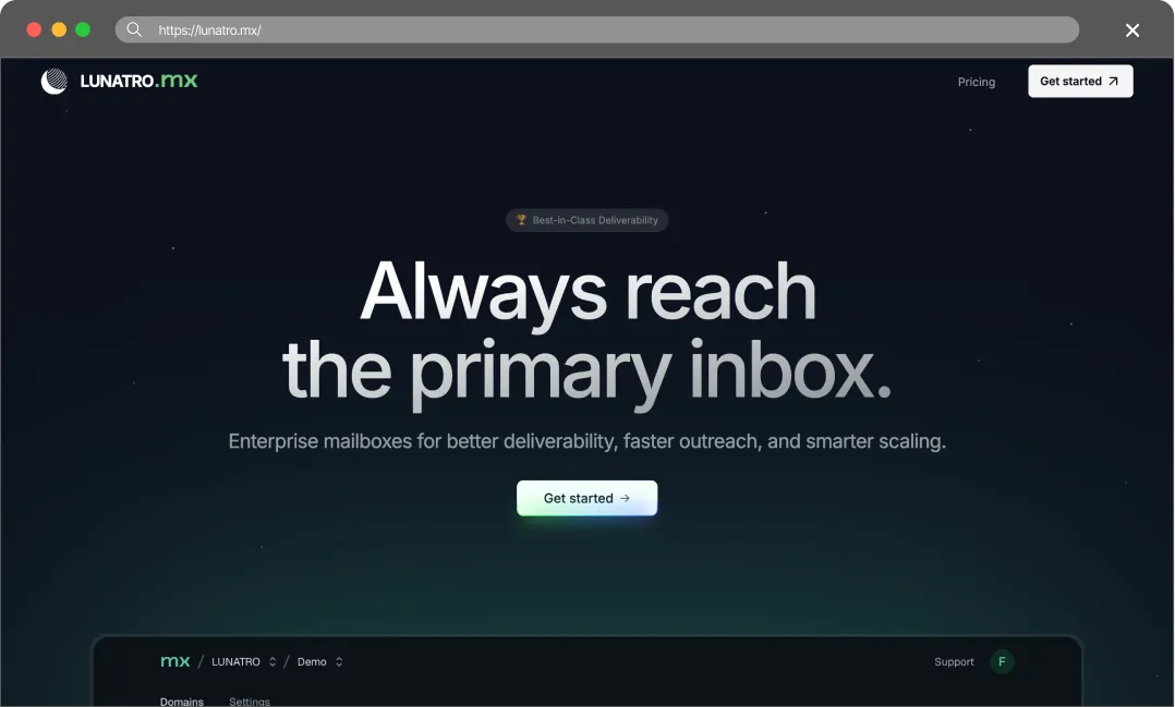 LUNATRO.MX main page screenshot