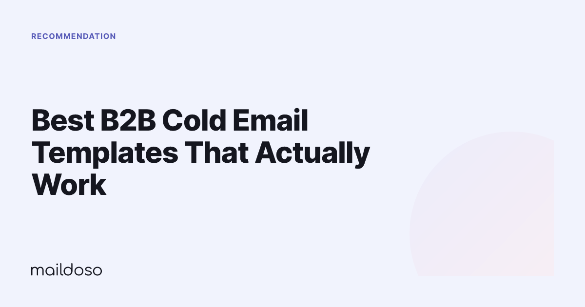 Best B2B Cold Email Templates That Actually Work