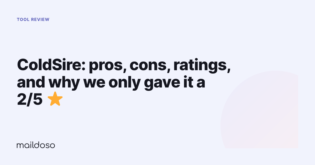 ColdSire: pros, cons, ratings, and why we only gave it a 2/5 ⭐️